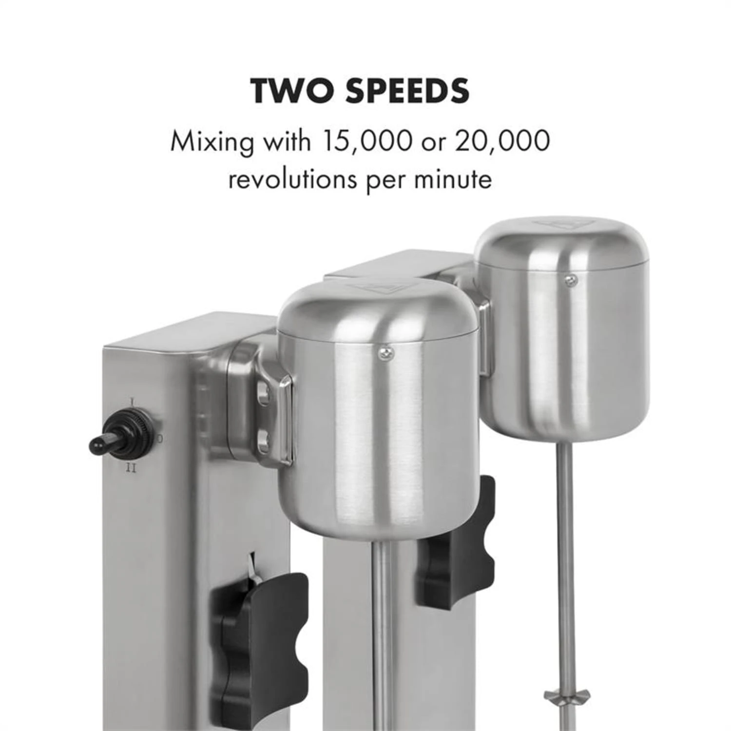 Kraftpaket II Doppel-Milchshake-Mixer Proteinshake 160W Edelstahl – Bild 4