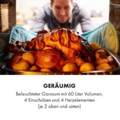 Masterchef 60 Mini-Backofen 60l 2000W 100-230 °C Timer Schwarz 14 Masterchef 60 Mini-Backofen 60l 2000W 100-230 °C Timer Schwarz -Optimal Küchengeräte Geschäft 10034498 de 0004 logo