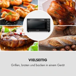 Masterchef 60 Mini-Backofen 60l 2000W 100-230 °C Timer Schwarz 17 Masterchef 60 Mini-Backofen 60l 2000W 100-230 °C Timer Schwarz -Optimal Küchengeräte Geschäft 10034498 de 0007 logo