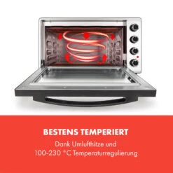 Masterchef 60 Mini-Backofen 60l 2000W 100-230 °C Timer Silber -Optimal Küchengeräte Geschäft 10034499 de 0003 logo