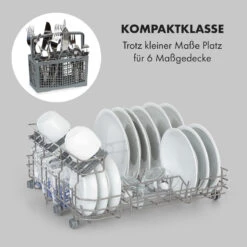 Azuria Geschirrspülmaschine 1380W 6,5L 6 Gedecke Schwarze Glasfront 16 Azuria Geschirrspülmaschine 1380W 6,5L 6 Gedecke Schwarze Glasfront -Optimal Küchengeräte Geschäft 10034510 de 0003 logo