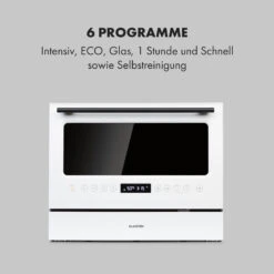 Azuria Geschirrspülmaschine 1380W 6,5L 6 Gedecke Schwarze Glasfront 18 Azuria Geschirrspülmaschine 1380W 6,5L 6 Gedecke Schwarze Glasfront -Optimal Küchengeräte Geschäft 10034510 de 0005 logo