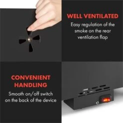 Flintstone Räucherofen 1600W Thermometer Edelstahl Elektrisch -Optimal Küchengeräte Geschäft 10034702 yy 0009 logo Klarstein NES C16