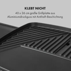 Gatsby Elektrogrill 2000W Antihaft-Grillfläche Seitentische Schwarz -Optimal Küchengeräte Geschäft 10034706 de 0004 logo