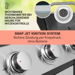 Tomahawk Gasgrill 3 X 3,6 KW Brenner 60 X 43,5 Cm Grill Edelstahl -Optimal Küchengeräte Geschäft 10034711 de 0004 usp