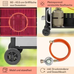 Tomahawk Gasgrill 3 X 3,6 KW Brenner 60 X 43,5 Cm Grill Edelstahl -Optimal Küchengeräte Geschäft 10034711 de 0005 usp