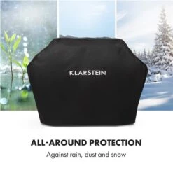 Tomahawk Wetterschutzhaube 600D Canvas 30/70% PE/PVC Schwarz -Optimal Küchengeräte Geschäft 10034713 yy 0005 logo Klarstein Tomahawk Wetterschutzhaube 140cm