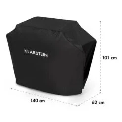 Tomahawk Wetterschutzhaube 600D Canvas 30/70% PE/PVC Schwarz -Optimal Küchengeräte Geschäft 10034713 yy 0007 logo Klarstein Tomahawk Wetterschutzhaube 140cm