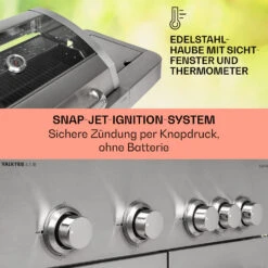 Valkyrie Gasgrill 4x3,5 KW + 3,15 KW Brenner 74x44 Cm Grill Edelstahl 13 Valkyrie Gasgrill 4x3,5 KW + 3,15 KW Brenner 74x44 Cm Grill Edelstahl -Optimal Küchengeräte Geschäft 10034715 de 0004 usp