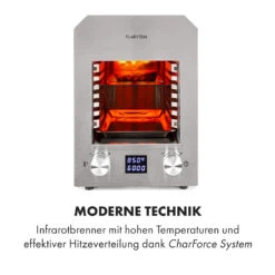 Hannibal Hochtemperaturgrill Indoor 2.200W 850°C Edelstahl Silber -Optimal Küchengeräte Geschäft 10034803 de 0003 logo