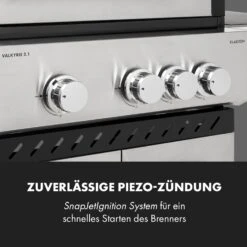 Valkyrie Gasgrill 3x3,2 + 2,9 KW Sichtfenster 54x42 Cm Grill Edelstahl 20 Valkyrie Gasgrill 3x3,2 + 2,9 KW Sichtfenster 54x42 Cm Grill Edelstahl -Optimal Küchengeräte Geschäft 10034845 de 0009 logo
