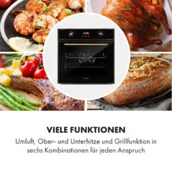 Elizabeth Einbaubackofen Retro 2200 Watt 70l Messingoptik Display -Optimal Küchengeräte Geschäft 10034880 de 0004 logo