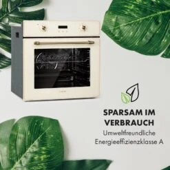 Elizabeth Einbaubackofen Retro 2200W 70L 50 - 250 °C Timer Display -Optimal Küchengeräte Geschäft 10034881 de 0007 logo