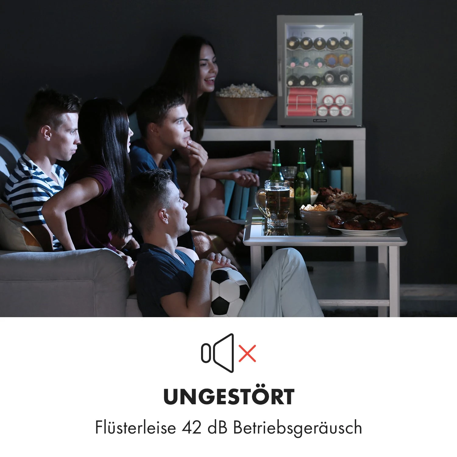 Beersafe XL Crystal White Kühlschrank 60 Liter 4 Böden Panoramaglastür Edelstahl 10 Beersafe XL Crystal White Kühlschrank 60 Liter 4 Böden Panoramaglastür Edelstahl – Bild 8