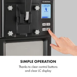 Sweet Sundae Eiscrememaschine Kompressor 1,5l Edelstahl Schwarz -Optimal Küchengeräte Geschäft 10034911 uk 0007 logo Klarstein Sahnehaeubchen Eiscrememaschine schwarz