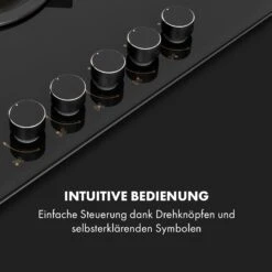 Goldflame 5 Gaskochfeld 5-flammig Messing-Brenner Glaskeramik Schwarz -Optimal Küchengeräte Geschäft 10034973 de 0004 logo