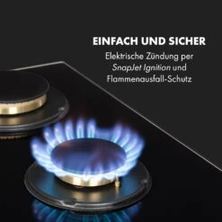 Goldflame 5 Gaskochfeld 5-flammig Messing-Brenner Glaskeramik Schwarz -Optimal Küchengeräte Geschäft 10034973 de 0005 logo