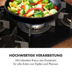 Goldflame 5 Gaskochfeld 5-flammig Messing-Brenner Glaskeramik Schwarz -Optimal Küchengeräte Geschäft 10034973 de 0007 logo