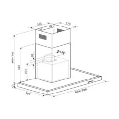 Limelight Dunstabzugshaube 60cm Wandhaube 600m³/h Schwarz -Optimal Küchengeräte Geschäft 10034977 yy 0010 logo Klarstein Limelight Dunstabzugshaube 60cm schwarz