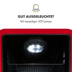 PopLife Getränkekühler Kühlschrank 70 Liter 0-10 °C Retro-Design LED -Optimal Küchengeräte Geschäft 10035177 de 0005 logo