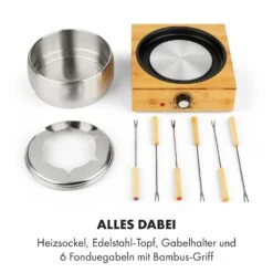 Bambus Fondue Edelstahl-Topf 800W 11 Bambus Fondue Edelstahl-Topf 800W -Optimal Küchengeräte Geschäft 10035221 de 0004 logo