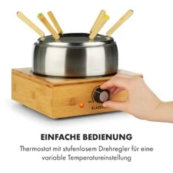Bambus Fondue Edelstahl-Topf 800W 12 Bambus Fondue Edelstahl-Topf 800W -Optimal Küchengeräte Geschäft 10035221 de 0005 logo