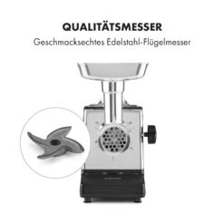 Kraftprotz Elektrischer Fleischwolf 700 W Kupfermotor Hack Wurst Kebbe Edelstahl -Optimal Küchengeräte Geschäft 10035233 de 0004 logo