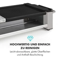 Bistecca Raclette 1200W Metall / Stein 8 Personen Kontroll-LED -Optimal Küchengeräte Geschäft 10035293 de 0003 logo