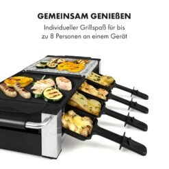 Bistecca Raclette 1200W Metall / Stein 8 Personen Kontroll-LED -Optimal Küchengeräte Geschäft 10035293 de 0005 logo
