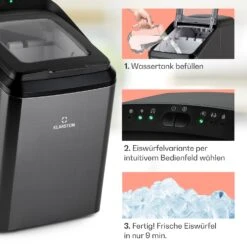 Partytime Eiswürfelmaschine Klareis 15kg/24h Edelstahl -Optimal Küchengeräte Geschäft 10035295 de 0004 usp