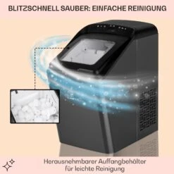 Partytime Eiswürfelmaschine Klareis 15kg/24h Edelstahl -Optimal Küchengeräte Geschäft 10035295 de 0005 usp