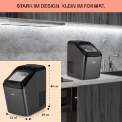 Partytime Eiswürfelmaschine Klareis 15kg/24h Edelstahl -Optimal Küchengeräte Geschäft 10035295 de 0006 usp
