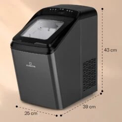 Partytime Eiswürfelmaschine Klareis 15kg/24h Edelstahl -Optimal Küchengeräte Geschäft 10035295 yy 0011 dimensions