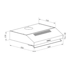 Purista Americana Dunstabzugshaube Baffle-Filter 306 M³/h -Optimal Küchengeräte Geschäft 10035340 yy 0009 logo Klarstein Purista Americana
