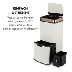 Royal Trash Rose Gold Sensor-Mülleimer 72 Liter Edelstahl -Optimal Küchengeräte Geschäft 10035364 de 0003 logo