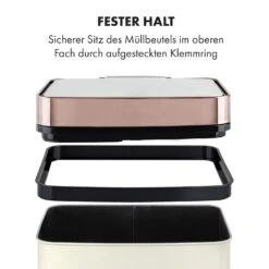 Royal Trash Rose Gold Sensor-Mülleimer 72 Liter Edelstahl -Optimal Küchengeräte Geschäft 10035364 de 0009 logo