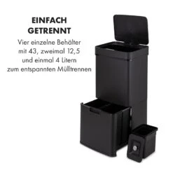 Royal Trash Matte Black Sensor-Mülleimer 72 Liter Edelstahl 15 Royal Trash Matte Black Sensor-Mülleimer 72 Liter Edelstahl -Optimal Küchengeräte Geschäft 10035365 de 0003 logo