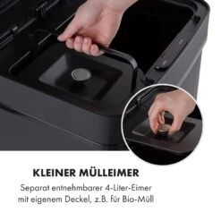 Royal Trash Matte Black Sensor-Mülleimer 72 Liter Edelstahl 16 Royal Trash Matte Black Sensor-Mülleimer 72 Liter Edelstahl -Optimal Küchengeräte Geschäft 10035365 de 0004 logo