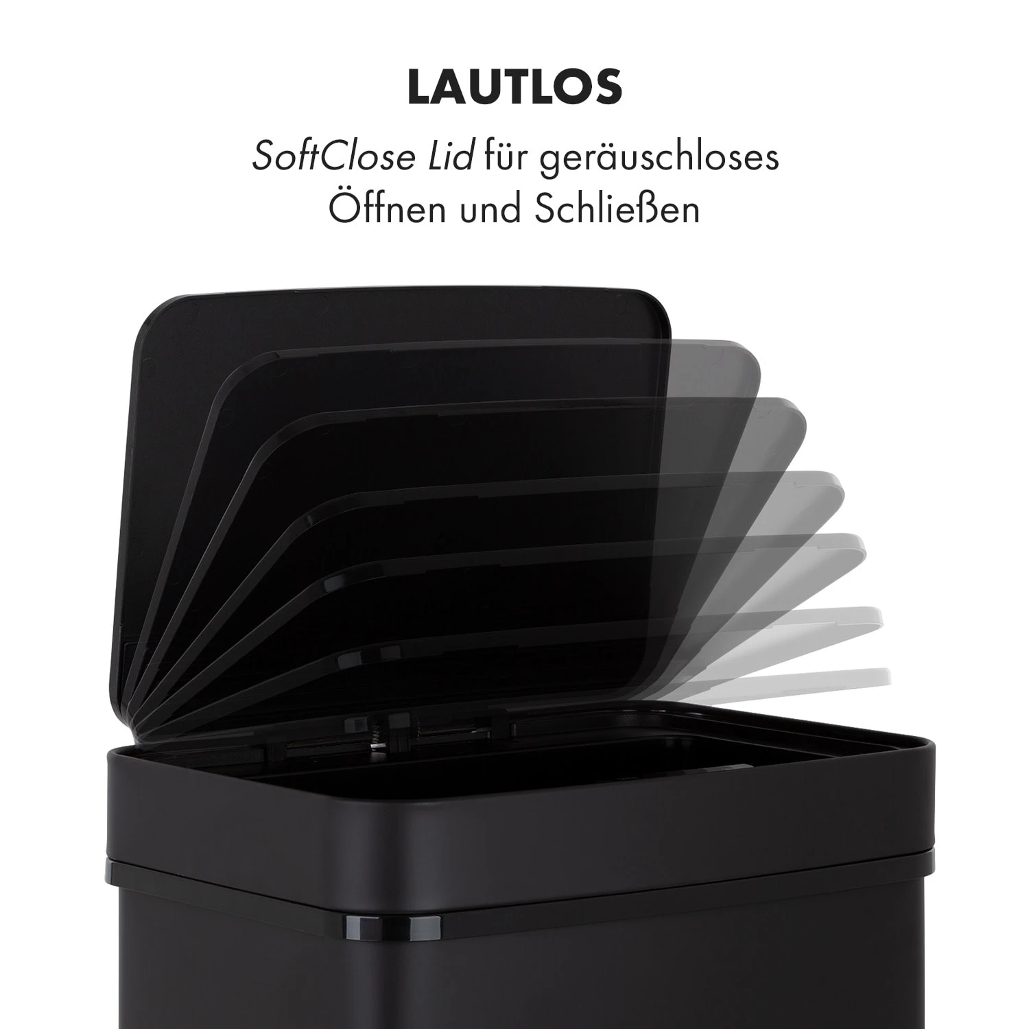 Royal Trash Matte Black Sensor-Mülleimer 72 Liter Edelstahl 12 Royal Trash Matte Black Sensor-Mülleimer 72 Liter Edelstahl – Bild 10