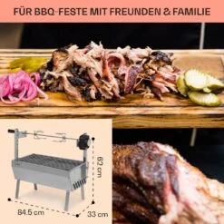 Sauenland Mini Rotisserie-Grill Drehspieß 4W 12kg Max. Edelstahl -Optimal Küchengeräte Geschäft 10035371 de 0006 usp
