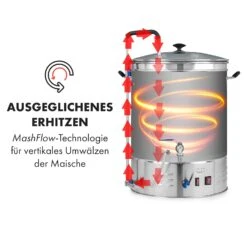 Brauheld Pro Maischekessel 3300W 70L 30-100°C Umwälzpumpe Edelstahl -Optimal Küchengeräte Geschäft 10035516 de 0005 logo