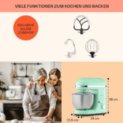 Bella Elegance Küchenmaschine 2000W 2,7PS 5,2 Ltr Edelstahl BPA-frei 13 Bella Elegance Küchenmaschine 2000W 2,7PS 5,2 Ltr Edelstahl BPA-frei -Optimal Küchengeräte Geschäft 10035520 de 0005 usp