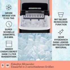 Arctic Porter Eiswürfelmaschine Bullet-Eis 12kg/24h Edelstahl -Optimal Küchengeräte Geschäft 10035553 de 0002 usp