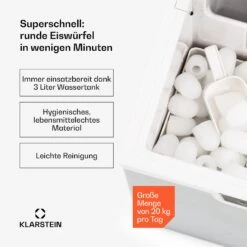 Icefestival Bullet Eiswürfelbereiter 400W 1,9l 20kg/24h -Optimal Küchengeräte Geschäft 10035578 de 0002 usp