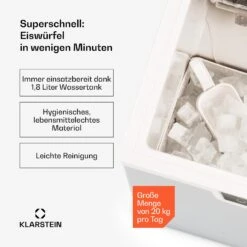 Icefestival Cube Eiswürfelbereiter 400W 1,9l 20kg/24h -Optimal Küchengeräte Geschäft 10035579 de 0002 usp