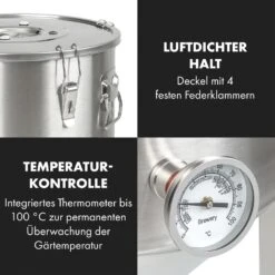 Gärkeller Pro XL Fermentierkessel 60 Liter Ablassventil 304-Edelstahl -Optimal Küchengeräte Geschäft 10035622 de 0007 logo