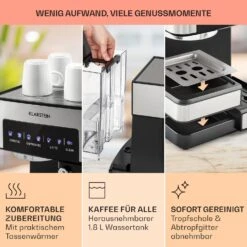Arabica Comfort Espressomaschine 1350W 20 Bar 1,8l Touch-Bedienfeld -Optimal Küchengeräte Geschäft 10035655 de 0006 usp
