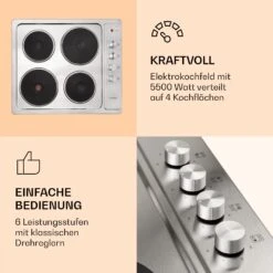 Appetito 4 Elektrokochfeld 4 Platten 6 Stufen 5500 Watt Edelstahl -Optimal Küchengeräte Geschäft 10035702 de 0003 logo