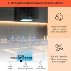 Kronleuchter Smart Inselabzugshaube 595m³/h App-Steuerung LED-Panel -Optimal Küchengeräte Geschäft 10035710 de 0003 usp