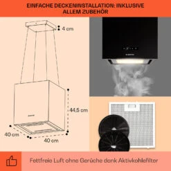 Kronleuchter Smart Inselabzugshaube 595m³/h App-Steuerung LED-Panel -Optimal Küchengeräte Geschäft 10035710 de 0005 usp